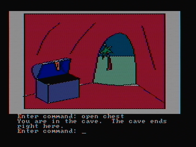 Hi-Res Adventure #2: The Wizard and the Princess IBM PC/Compatibles Screenshot: A treasure chest!