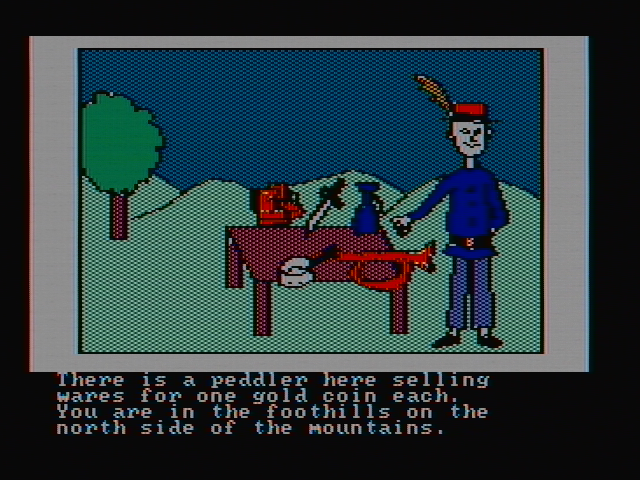 Hi-Res Adventure #2: The Wizard and the Princess IBM PC/Compatibles Screenshot: Need to buy anything?