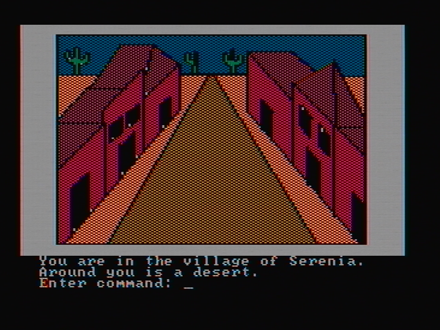 Hi-Res Adventure #2: The Wizard and the Princess IBM PC/Compatibles Screenshot: The game begins here.