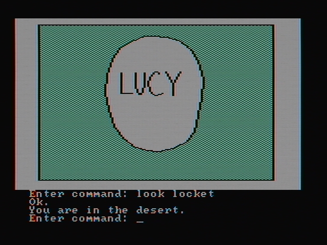 Hi-Res Adventure #2: The Wizard and the Princess IBM PC/Compatibles Screenshot: Looks like I found a clue...