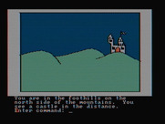 Hi-Res Adventure #2: The Wizard and the Princess for IBM PC/Compatibles - A castle in the distance.