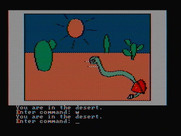 Hi-Res Adventure #2: The Wizard and the Princess for IBM PC/Compatibles - Hmm, this snake is trapped...