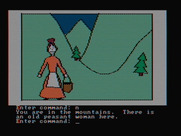 Hi-Res Adventure #2: The Wizard and the Princess for IBM PC/Compatibles - A woman in the mountains.