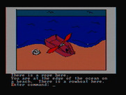 Hi-Res Adventure #2: The Wizard and the Princess for IBM PC/Compatibles - A boat; time to set sail.