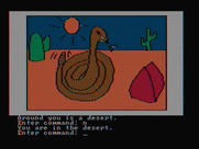 Hi-Res Adventure #2: The Wizard and the Princess for IBM PC/Compatibles - There is a large snake here.