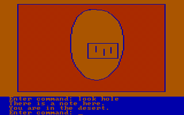 Hi-Res Adventure #2: The Wizard and the Princess IBM PC/Compatibles Screenshot: Hmm, a clue?