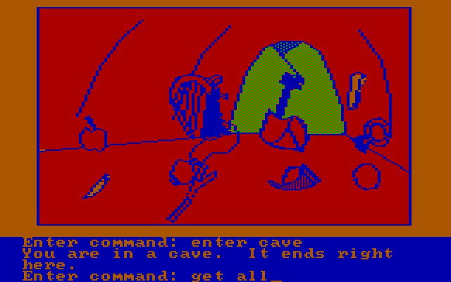 Hi-Res Adventure #2: The Wizard and the Princess IBM PC/Compatibles Screenshot: Found all of my stuff again.