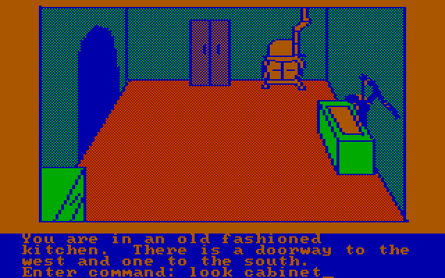 Hi-Res Adventure #2: The Wizard and the Princess IBM PC/Compatibles Screenshot: Which way from here?