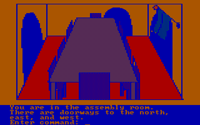 Hi-Res Adventure #2: The Wizard and the Princess IBM PC/Compatibles Screenshot: One of many rooms...