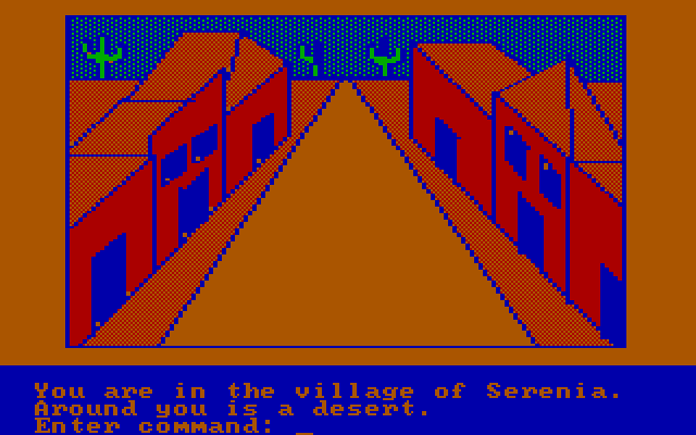 Hi-Res Adventure #2: The Wizard and the Princess IBM PC/Compatibles Screenshot: The game begins here.