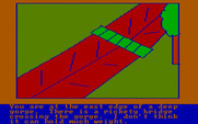 Hi-Res Adventure #2: The Wizard and the Princess for IBM PC/Compatibles - This bridge doesn't look sturdy.