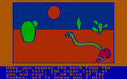 Hi-Res Adventure #2: The Wizard and the Princess for IBM PC/Compatibles - This snake is trapped.