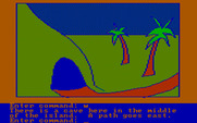 Hi-Res Adventure #2: The Wizard and the Princess for IBM PC/Compatibles - Outside a cave.