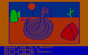 Hi-Res Adventure #2: The Wizard and the Princess for IBM PC/Compatibles - There is a large snake here...
