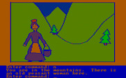 Hi-Res Adventure #2: The Wizard and the Princess for IBM PC/Compatibles - A woman in the mountains.