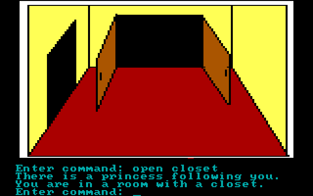 Hi-Res Adventure #2: The Wizard and the Princess IBM PC/Compatibles Screenshot: Still more rooms to explore...