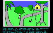 Hi-Res Adventure #2: The Wizard and the Princess for IBM PC/Compatibles - Climbing to a tree house.