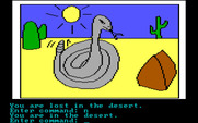 Hi-Res Adventure #2: The Wizard and the Princess for IBM PC/Compatibles - This large snake blocks your path.