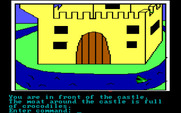 Hi-Res Adventure #2: The Wizard and the Princess for IBM PC/Compatibles - In front of a castle.