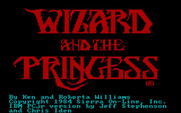 Hi-Res Adventure #2: The Wizard and the Princess for IBM PC/Compatibles - Wizard and the Princess title screen.