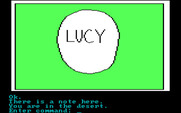 Hi-Res Adventure #2: The Wizard and the Princess for IBM PC/Compatibles - Found a strange note that says "Lucy"...