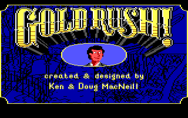 Gold Rush! IBM PC/Compatibles Screenshot: Title screen.