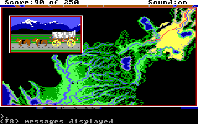 Gold Rush! IBM PC/Compatibles Screenshot: The trek continues!