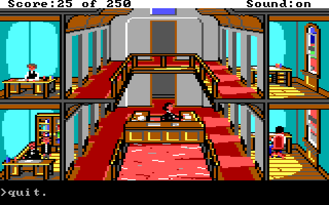 Gold Rush! IBM PC/Compatibles Screenshot: Time to quit my job!