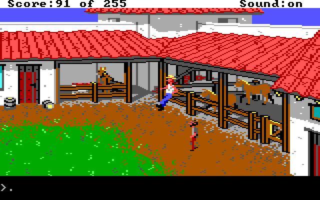 Gold Rush! IBM PC/Compatibles Screenshot: Not sure I can afford livestock yet.