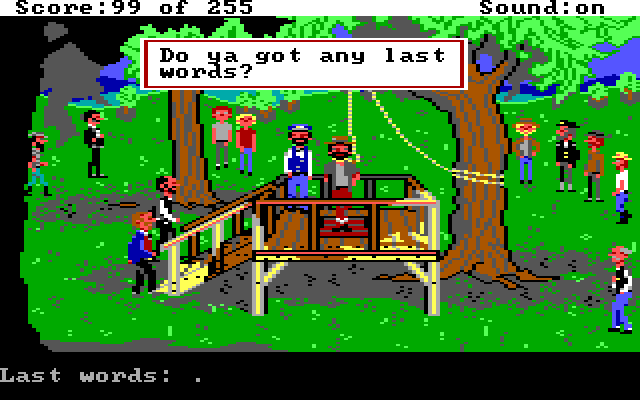 Gold Rush! IBM PC/Compatibles Screenshot: Don't try panning on someone elses claim!