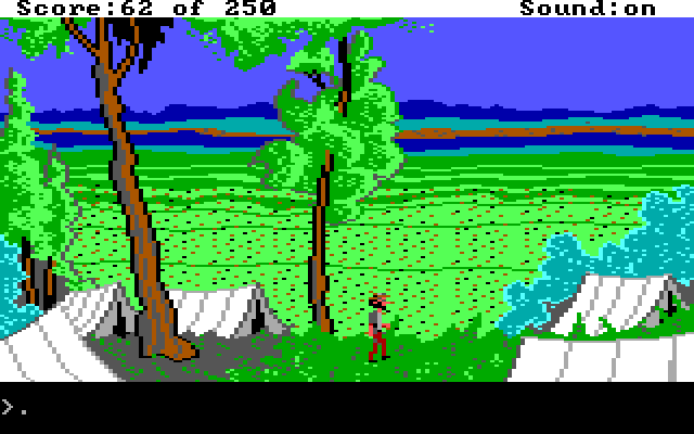 Gold Rush! IBM PC/Compatibles Screenshot: Monitor the fields to determine when the weather is right to continue the journey.