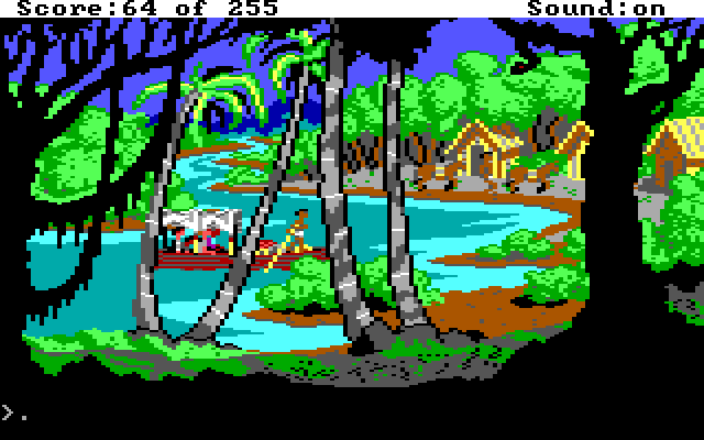 Gold Rush! IBM PC/Compatibles Screenshot: We walk from here.