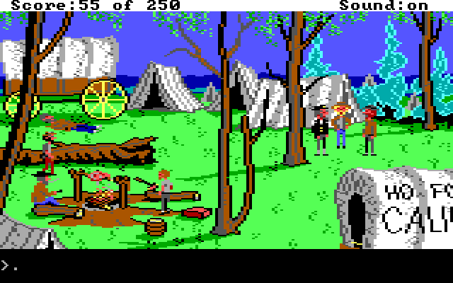 Gold Rush! IBM PC/Compatibles Screenshot: A short stop on my journey...