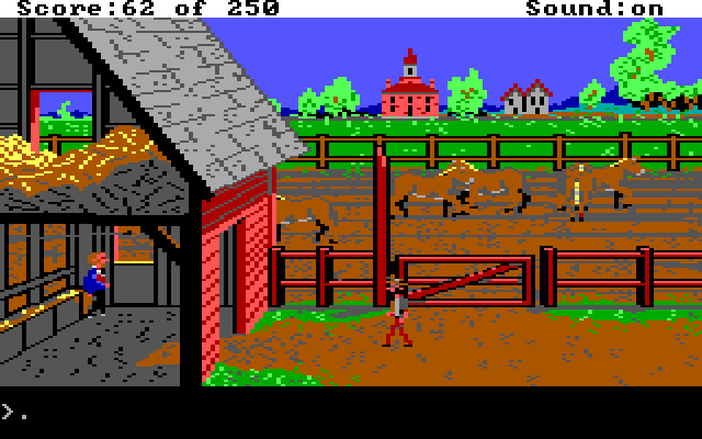 Gold Rush! IBM PC/Compatibles Screenshot: You may need to acquire some livestock.