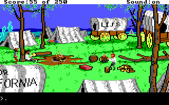 Gold Rush! IBM PC/Compatibles Screenshot: Even more people to talk to!