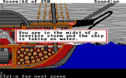 Gold Rush! for IBM PC/Compatibles - You may lose items to a terrible storm.