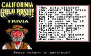 Gold Rush! for IBM PC/Compatibles - Copy protection screen.