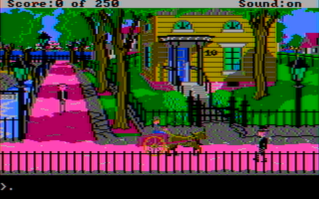 Gold Rush! IBM PC/Compatibles Screenshot: Here's my house which I'm going to sell.
