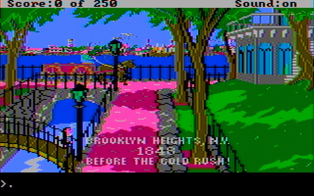 Gold Rush! IBM PC/Compatibles Screenshot: Game start.