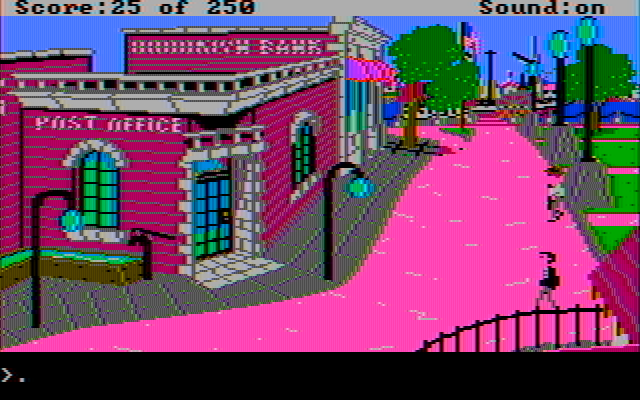 Gold Rush! IBM PC/Compatibles Screenshot: Entering the downtown area.