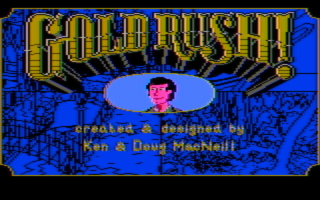 Gold Rush! IBM PC/Compatibles Screenshot: Title screen.
