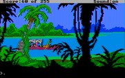 Gold Rush! for IBM PC/Compatibles - Paddling down a river...