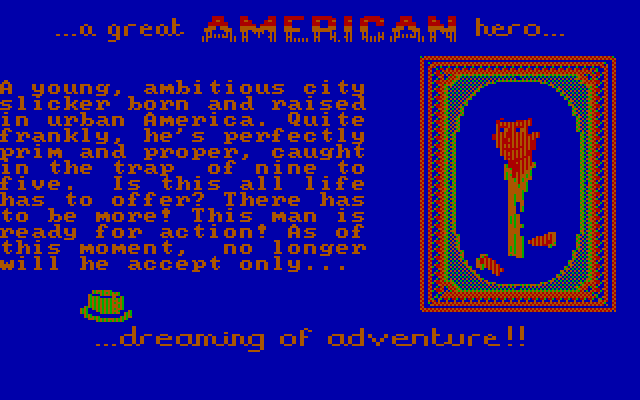 Gold Rush! IBM PC/Compatibles Screenshot: Introducing our hero, Jerrod Wilson!