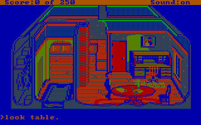 Gold Rush! IBM PC/Compatibles Screenshot: Inside the house.