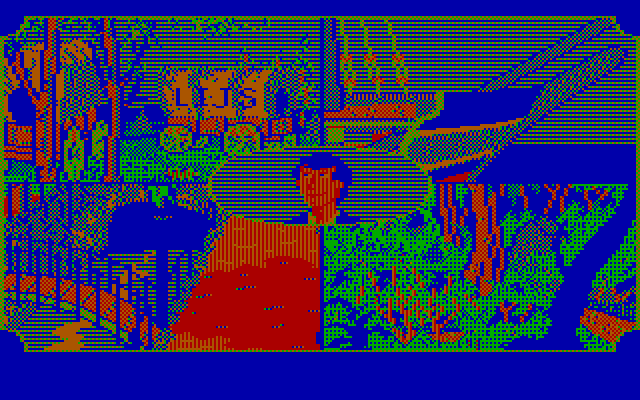 Gold Rush! IBM PC/Compatibles Screenshot: Daydreaming...