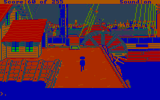 Gold Rush! IBM PC/Compatibles Screenshot: Time to board the ship!