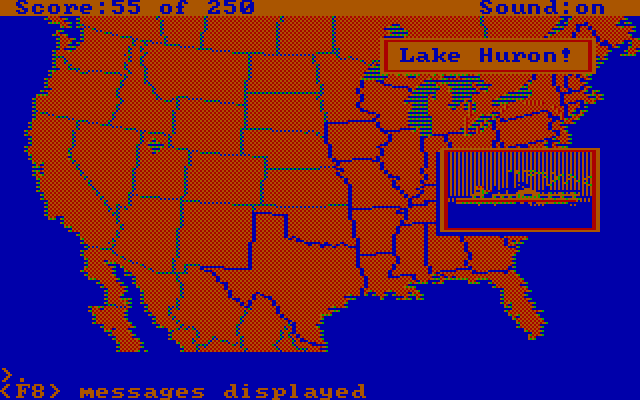 Gold Rush! IBM PC/Compatibles Screenshot: Some of the stops on my journey...