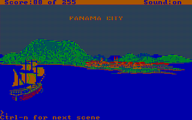 Gold Rush! IBM PC/Compatibles Screenshot: Welcome to Panama City!