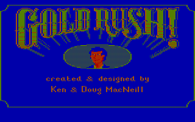 Gold Rush! IBM PC/Compatibles Screenshot: Title screen.