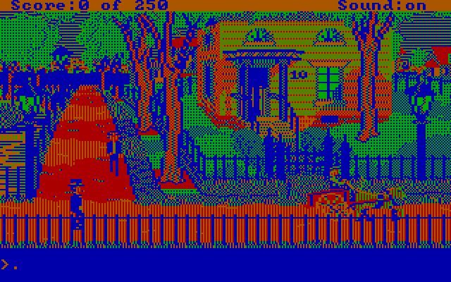 Gold Rush! IBM PC/Compatibles Screenshot: Here's my house which I plan on selling.